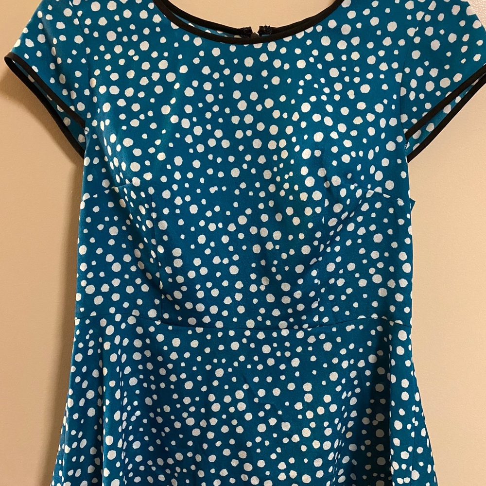 Polka Dot Peplum Blouse | size small